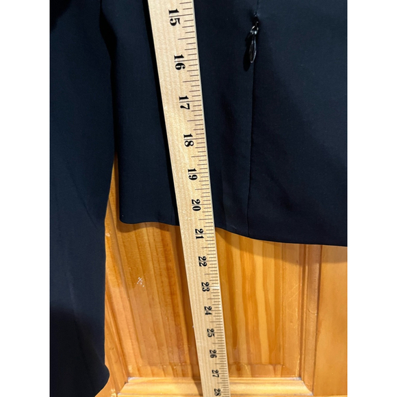 Akris Punto Quiet Luxury Wool Blazer Jacket Black Snap Front Closure Size Us 6 - Picture 7 of 11